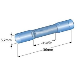 Szybkozłącze termokurczliwe niebieskie 1,5-2,5mm 1szt